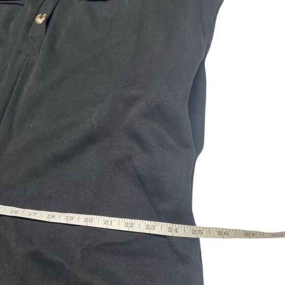 Jade by Jane Black Knit Button Front Wide Leg Jumpsuit - Picture 6 of 9